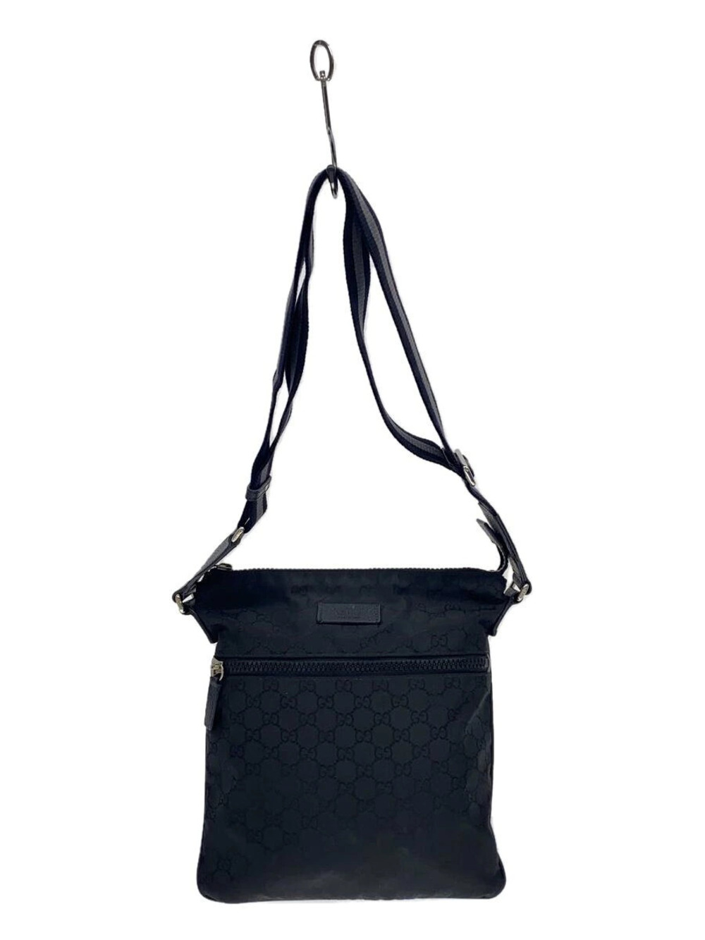 Gucci black GG crossbody messenger bag Black